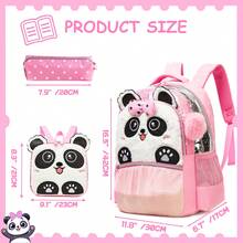 3pcs/Set Animal Pattern Girls' Backpack, Multi-Pocket Design With Crossbody Bag And Pencil Case, Suitable For Back To School - Girls' Schoolbag Set - View 11