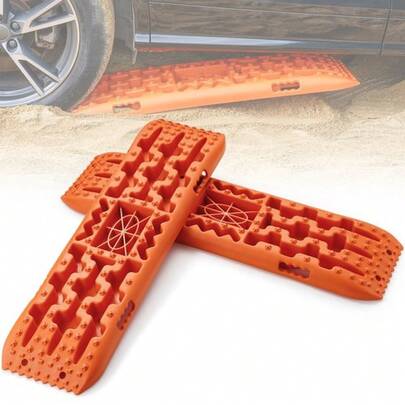 2PCS PP Off-Road Traction Boards 4WD Recovery Track Mats Mud Snow Sand
