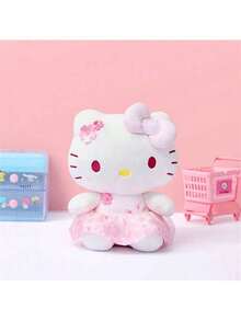 可爱坐姿毛绒娃娃 柔软毛绒娃娃 动漫娃娃 舒适抱枕 礼物 - 白色 - 查看 3