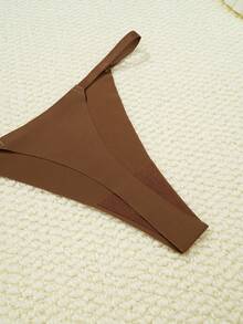 6pcs/Pack Low Waist Sexy Thong Panties, Breathable T-Back Seamless G-String, Women's Daily Wear, Women's Lingerie & Sleepwear - Multicolor - View 8