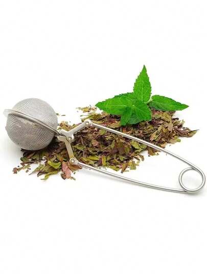 1pc New Home Baking Kitchenware Convenient Integrated Mesh Handle Stainless Steel Tea Filter Utensils