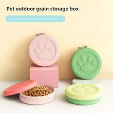 1pc Pet Travel Bowl, Portable Outdoor Pet Food Bowl, Pet Feeding Bowl, Multi-Functional Portable Snack Box, Essential For Cat/Dog Outdoor Travel, Small Size Pet Travel Bowl, Please Check Size Before Ordering