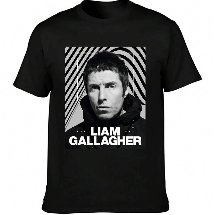 Camiseta de la gira de Liam Galagher, color negro, manga corta, con fecha de la gira (2) - Negro - Ver 1