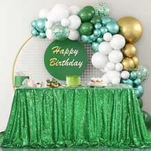 Popular Black Sequin tablecloth On ! Sequin Shimmer Tablecloth 50x80 by B-COOL(335.3 x 228.6 cm (Rectangular) Verde) - Multicolor - Ver 3