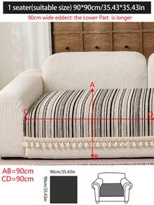 1pc Luxury Chenille Sofa Cushion Cover, Modern Minimalist Fashion Dust-Proof Anti-Slip Sofa Seat Pad, Khaki Color Washable Slipcover For Corner Sofa, Bedroom, Office, Living Room, L-Shaped And 1/2/3/4 Seater Sofa - Khaki - View 15