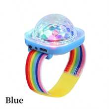 Voice-Controlled Smart Party Light With Wearable Bracelet And Car Suction Cup, Colorful Magic Ball Stage Lights For Disco Atmosphere, 4 Colors Remote Control DJ LEDs, Compact Portable Holiday Decorations - Creative Gift Idea Perfect For Home Parties - Blue - View 3