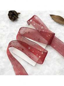 1.57英寸/4厘米 x 5码 星空图案丝带花束包装 手工DIY，尼龙材质，白色、红色、粉色、灰色、蓝色、紫色 - 工艺品、手工制品和缝纫 - 礼品包装用品 - 礼品包装丝带 - 彩色 - 查看 8