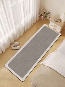 [HOT!!!] 1pc Soft Rubber Kitchen Mat, 3.5mm Thick Kitchen Rug, Light Gray Luxury Minimalist Style Kitchen Absorbent Mat Large Carpet, Can Be Self-Cut To Fit Kitchen Size, Surface Fabric Material, Middle Sponge Layer, Bottom Rubber Layer, Suitable For Kitchen Rugs, Kitchen Decor, Wedding Decor, Home Decor, Bathroom Mat, Entryway Mat, Laundry Room Mat, Hallway Carpet, Living Room Mat, Etc. - Multicolor - View 7