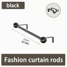 1pc Black/White/Gold Stainless Steel Shower Curtain Rod, Curtain Rod, Roman Rod, Sunshade Curtain Rod, Suitable For Bathroom Shower Curtains, Bedroom And Living Room Windows. - Multicolor - View 15
