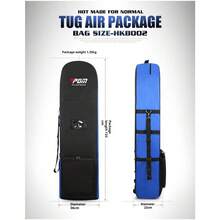 PGM Golf Travel Bag With Wheels, Single Layer Foldable Golf Bag Carrier, HKB002 - Black - View 7