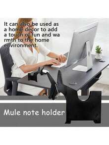 可爱红色PVC桌面记事本收纳架，带便签纸分发器 - 趣味实用办公桌收纳架，家居或办公装饰佳品，可爱办公用品