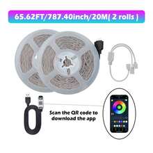 柔性智能LED灯带，APP控制，USB供电，多种尺寸可选。是室内照明和装饰的理想之选。