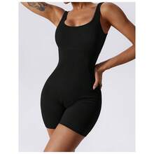 Zero Transparency High-Elastic Threaded One-Piece Yoga Clothes Seamless Back Yoga Clothes Fit Vest - Beige - View 7