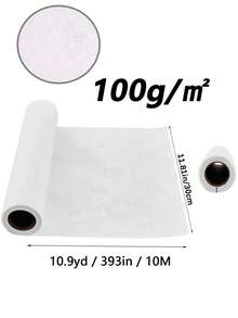 1 Roll, 11.8 Inches X 10/15/20 Yards Iron-On Fusible Interfacing, Suitable For Sewing And Crafting - Lightweight Polyester Interfacing For Garments, Bags And Home Decor - trắng - Xem 16