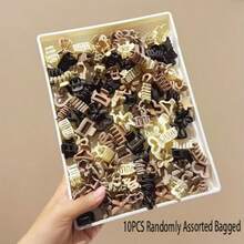 10/20 piezas Clips de pelo mini de colores y estilos aleatorios para niñas, pinzas para el cabello, pasadores, hebillas, accesorios para la cabeza, accesorios para el cabello para mujeres, horquillas - Multicolor - Ver 8