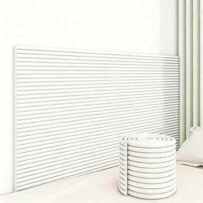 1 卷，3D 墙板（7.87x78.74）英寸，榻榻米软垫保险杠，NBR 橡胶材料壁纸，纸质床头板靠垫，儿童房墙贴，床头墙包裹自粘墙贴，可自由裁剪，家居装饰背景，墙面装饰隔音加厚墙面，房间装饰，防水、防潮、防尘、防撞贴纸