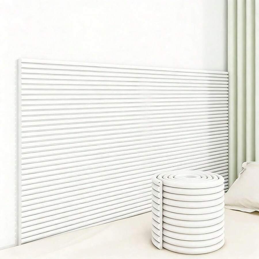 1 Roll, 3D Wall Panels (7.87x78.74) Inches, Tatami Soft Padding Bumper, NBR Rubber Material Wallpaper, Paper Headboard Cushion, Children's Room Wall Sticker, Bedside Wall Wrap Self-Adhesive Wall Sticker, Can Be Cut Freely, Home Decor Background, Wall Decor Sound Insulation Thickened Wall, Room Decor, Waterproof, Moisture-Proof, Dust-Proof, Anti-Collision Sticker