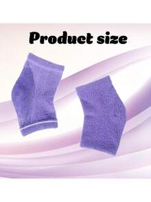 2pcs/1pair Dry Elbow Care, Elbow Care Beauty Gel Moisturizing, Elderly Elbow Care, Suitable For Wet Chapped Dry Skin Care, Covering Heel Socks, Elbow Sleeves, Blue And Purple - Multicolor - View 2