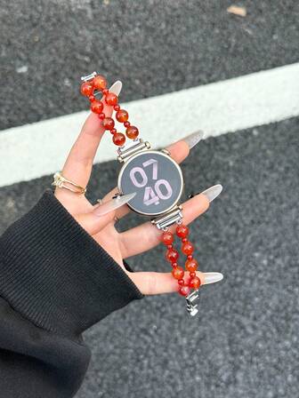 Glittrande diamantpärlmetallarmband lämpligt för Galaxy Watch 7/6/5/4 armband 40 mm 44 mm 47 mm 46 mm 41 mm, Galaxy Watch 5 Pro 45 mm, Galaxy Active 2, Galaxy The Watch 3, 18/20/22 mm, kompatibelt med HW Watch 5/4/3/2/1 och GT5/4/3/2, samt HW Watch Fit3/Fit4 och HW Band 8/9/10NFC