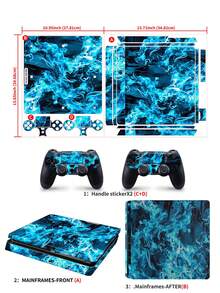 1 Set Slim Game Console Printed Skin Sticker, Waterproof Durable Scratch-Resistant Protective Decal - Multicolor - View 6