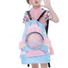 Bolsa de natacin separada en y hmedo, Bolsa de natacin para nios - Mochila de playa con cordn para nios, Bolsa de piscina, almacenamiento de viaje para Yoga, tela Oxford porttil con cordn, - L + Escribe un - Ver 4