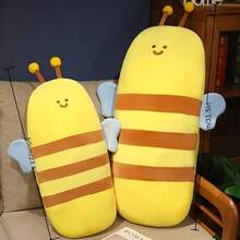 1pc Spring Bee Fabric Large Throw Pillow, Home Sofa Casual Bee Plush Pillow, Bedroom Bed Bee Shaped Sleeping Pillow For Girls And Boys - Multicolor - View 11