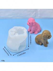 Teddy Puppy Silicone Mold – Cute Dog Design For DIY Candles, Soaps, Resin Crafts & Valentine's Day Gifts - White - View 4
