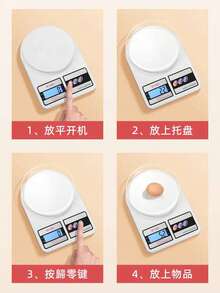 Bascula Cocina Digital Gramera AlimentosAlta Precisión 10kg Color Blanco - Blanco - Ver 6