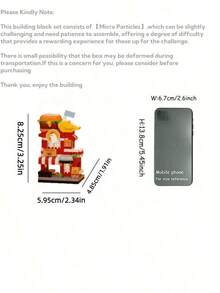 300+ Pcs Adult Double-Layer Street Scene Building Blocks, DIY Street Landscape Bricks, Commercial Street Blocks, Birthday Gift, Puzzle Hobby Desk Decor, Living Room Decor, Office Desk Decor. Christmas Gift, Holiday Gift, New Year Gift - Multicolor - View 3