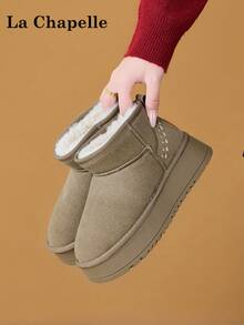 1 pereche La Chapelle Pantofi sport pentru femei cu talpă moale, pantofi sport cu toc jos și talpă plată, eleganți, cu talpă moale, potriviți pentru studenți, fotografii de absolvire, ghete din piele cu talpă joasă pentru femei - LA-1030 Kaki - Vizualizare 5