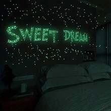200pcs 3cm Glow In The Dark Star Wall Stickers, 3D Luminous, Solid Color And Mixed Color - Nhiều màu - Xem 5