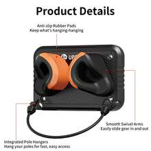 Ski Rack 2Pack, Ski/Snowboard Wall Mount, Skateboard Wall Mount, Fits Any Ski/Snowboard, Holds Up To 50lbs, Winter Gear Organizer, Vertical Ski Storage Rack For Home & Garage - Black and Orange - View 10