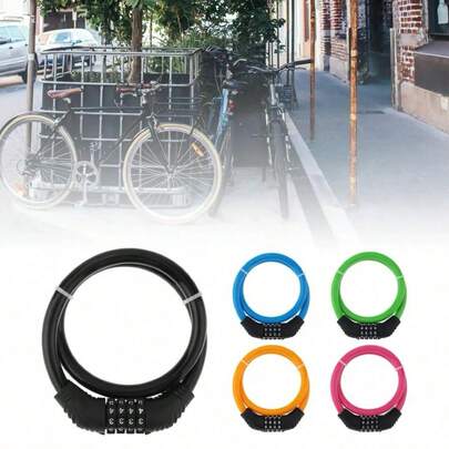 Candado de cadena para bicicleta de montaña con combinación de 4 dígitos, antirrobo de nivel alto para bicicletas, motocicletas y vehículos eléctricos