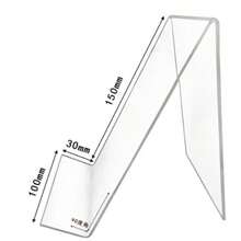 Acrylic Book Shelf, Transparent Display Rack, Slanted Desktop Organizer, Product Stand, Tabletop Book Holder - Clear - View 3
