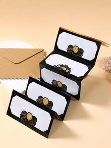 1pc Black & Gold "Happy Birthday" Cash Card With Envelope, Shiny Gold Balloon Gift Box Design, Holiday Money Holder Wallet, Birthday Celebration Supplies, Birthday Memorabilia, Birthday Party Decor, Elegant Gift Envelope Box, Holiday Party Supplies, Birthday Decoration, Birthday Gift - Black Gold - View 7