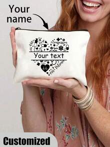 Customized Medical Storage Bag ,Toiletry Bag, Cosmetics Storage Bag,Multifunctional Storage Bag- Custom Your Name, Perfect For Nhs Thank You, New Grad, Hospital Staff & Medical Students Gifts,Nurse Cosmetic Makeup Bag Nurse Practitioner Gift Np Graduation Gift Zipper Pouch Bag For Nursing Student Teacher - Beige - View 13