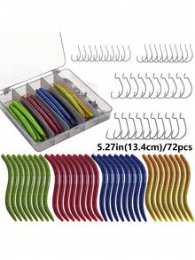 GOTURE 1set Bass Fishing Wacky Worm Tool Kit Senko Worms Wacky Rig Tool  Worm Hooks Drop Shot Hooks - Nhiều màu - Xem 6