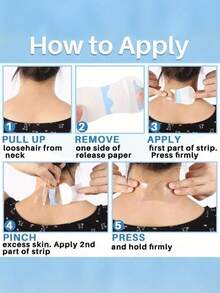 20pcs Invisible Neck Lift Patches, Neck Lift Tape, Face And Neck Lifting Tape, Easy To Wear, Flexible Fit, Waterproof, Neck Support Tape, Suitable For Daily Wear, Essential For Beauty Enthusiasts - Multicolor - View 4