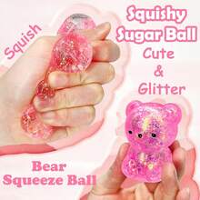 1/2/3/4pcs Squeeze Sensory Stress Relief Toys, Squeezing Sugar Ball Fidget Toys, Containing Viscous Substance, Suitable For Relieving Anxiety, Autism, ADHD, Restlessness And Other Symptoms - Multicolor - View 2