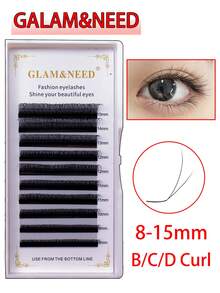 10 Rows Glam&Need New Soft Velvet Clover Bionic Eyelash Extensions, V-Shaped Lashes For Professional Eyelash Stylist, W-Shaped Lashes For Salon Use - D - View 1