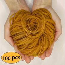 Heavy Duty Elastic Yellow Rubber Bands, Suitable For Office, School And Home Use, Tear And Deformation Resistant, Durable Multi-Purpose Ties