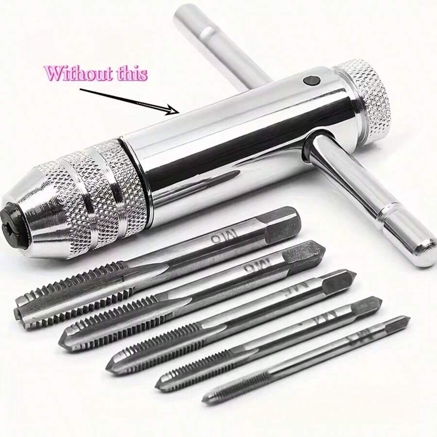 M3-M8 3mm-8mm Precision Taps, Stainless Steel Material, Chrome Plated Metal Processing And Gear Maintenance Tools
