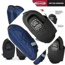 Adjustable Gel Lite Pro Knee Pads for Men and Women - Soft Gel Knee Pads for Gardening, Flooring and Work, Navy Blue/Black - Navy/Negro - Ver 1