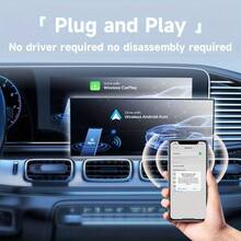 2-In-1 Wireless CarPlay&Android Auto Adapter Plug & Play CarPlay Dongle Converter, Fast Auto-Connect, No Delay, Compact Design Compatible With IPhone & Android With USB/USB-C Port, Wireless Carplay For Android, Car Audio Upgrade, Modern Car Accessory, Highquality Audio, Without Battery - Black - View 6