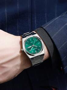 Đồng hồ đeo tay nam, vỏ thép không gỉ, mặt số La Mã, mặt số siêu mỏng có dạ quang, đồng hồ thạch anh lịch doanh nhân, kim tròn, đồng hồ đeo tay nam, thích hợp cho tiệc tùng, đám cưới, kỳ nghỉ biển, quà tặng ngày Valentine. - trắng - Xem 3