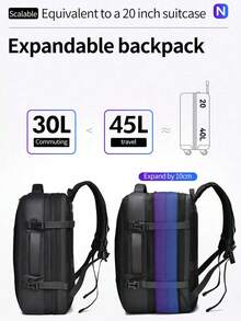 1 Pc Vacuum Compression Backpack With Luggage Strap Design.,Ryanair Travel Backpack, Cabin Bag 45x20x30, TSA Friendly Functional.Durable Nylon.Extensible Design.For Men & Women Large-Capacity Travel Backpack Multifunctional Luggage Storage Wetified Suggage Storage Wet Ceat Travel Backpack, Aviation, Avis Travel, Aviation, Avis Travel, Avis, Avis） Casual Backpack,Underseat Cabin Backpack For Airlines , Airline‑Approved Travel Rucksack With Shoe Compartment Bags For Woman, Lightweight Water‑Resistant Carry On Flight Bag For Ryanair, Versatile Business Work Bag, University College Backpack, Weekend Holdall For Holibee, 組合, Commday, Weekend Bag With USB Output Men's Waterproof Travel Backpack - 黑色 - 查看 4