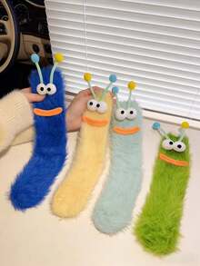 1 Pair Cute & Unique Plush Socks - Soft & Warm Winter Socks With Cartoon Prints, Hand Washable, Multiple Colors Available, Suitable For Indoor & Outdoor Wear, Cozy House Slippers, Fun Sock Design, Soft Texture, Warm And Comfortable. - Multicolor - View 24