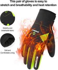 Guantes térmicos de Gel para Hombre, para Invierno y Clima frío - Verde - Ver 9