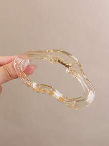 4pcs/1pc Women Delicate Shiny Plastic Cloud Design Hair Clips, 12cm/4.72in, Pink, Beige & Transparent Champagne Color, Elegant, Simple, Minimalist, Solid & Ombre, Suitable For Daily, Casual, Party, Commute, Vacation, Tie Hair, Ponytail, Bun, Face Washing, Makeup, Outfit Matching Hair Claws Claw Clips Hair Jaw Clip Hair Clamps Hair Clutch Hair Catcher Clip Fall Winter Hair Accessories For Women Summer Beach - Multicolor - View 7