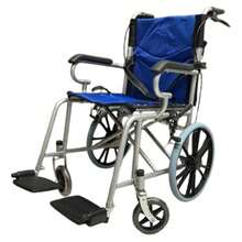 Cadeira De Rodas Dobrável Compacta Acolchoada Nova Até 100kg - Azul - Visão 5